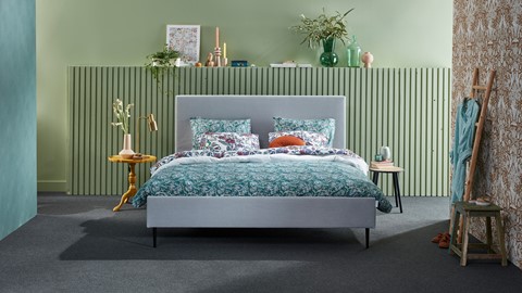 Bed Emerald, light grey