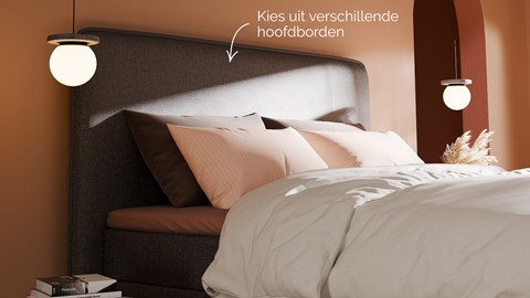 Boxspring Quartz - Linen touch, dark grey