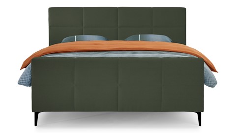 Boxspring Attraktiv Trendik vlak met gestoffeerd matras, green