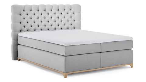 Boxspring Unik Elit vlak met gestoffeerd matras, light grey