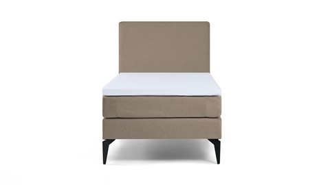 Boxspring Cisano vlak met gestoffeerd matras, taupe