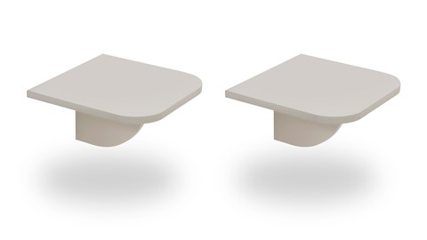 Set aanhangtafels Onyx, kiezelgrijs