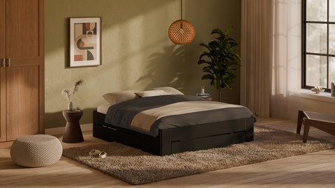 Bed Fresh 500 met 3 opbergladen, zwart