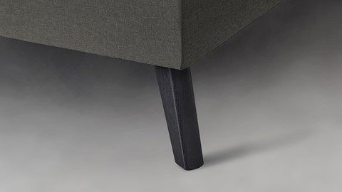 Box Nottingham met gestoffeerd matras, donkergrijs