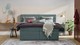 Opbergboxspring Pearl vlak met gestoffeerd matras, niagara