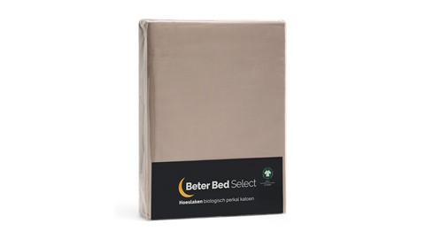 Hoeslaken Biologisch perkal matras, taupe