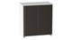 Commode Tokio met 2 deuren, wit/glas havanna