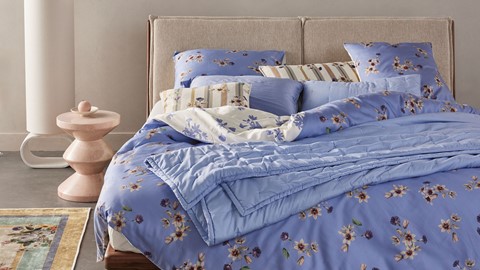 Sprei Ruth, lavendelblauw