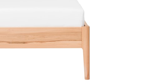 Bed Sky beuken met hoofdbord hout en poot hout