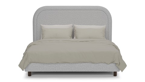 Bed Amber linen touch, light grey