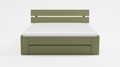 Bed Fresh 500 met hoofdbord en 3 opbergladen, rietgroen