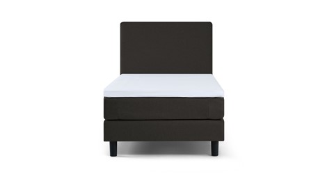 Boxspring Bellino vlak met gestoffeerd matras, donkergrijs