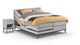 Boxspring Viggo verstelbaar met gestoffeerd matras, towel grijs