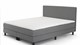 Boxspring Cisano vlak met gestoffeerd matras, lichtgrijs