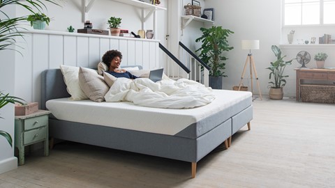 TEMPUR® boxspring ONE™ Plain vlak, stone grey