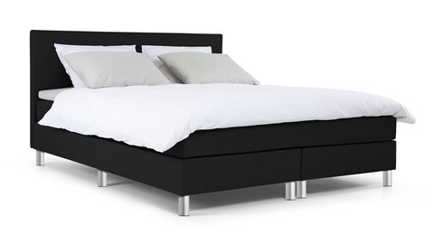Box Owen vlak met gestoffeerd matras, black