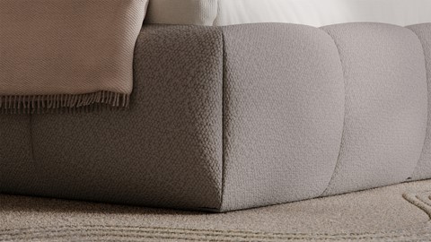 Bed Dune - Warm wool, grey