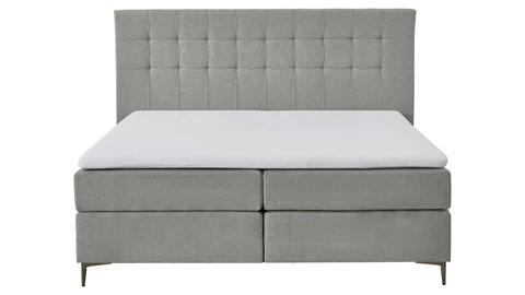 Boxspring Jade vlak met gestoffeerd matras, grey