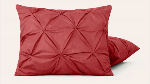 HappyBed Pinch Pleat - kussensloop (set van 2 stuks), terracotta