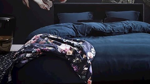 Sprei Fleur, blauw