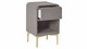 Nachtkast rond B Bright met 1 lade, taupe