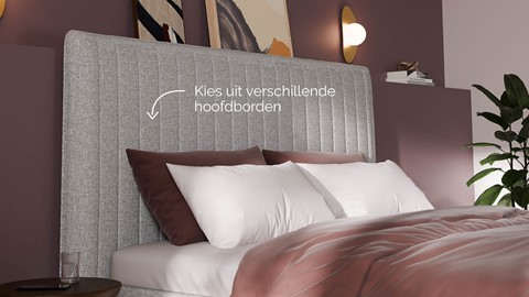 Bed Ruby linen touch, light grey