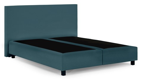 Boxspring Autentik vlak zonder matras, teal