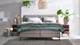 Boxspring Quartz vlak met gestoffeerd matras, rpes 83