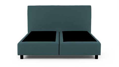 Boxspring Autentik vlak zonder matras, teal