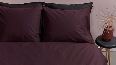 Dekbedovertrek Cotton Uni, dark red