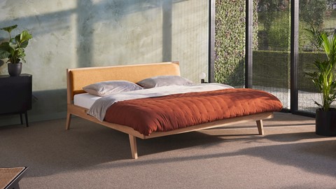 Bed Skogar exclusief bodem en matras, caramel