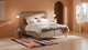 Boxspring Quartz velvet motif vlak met gestoffeerd matras, taupe
