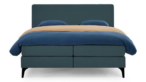 Boxspring Attraktiv Lykka vlak met gestoffeerd matras, teal