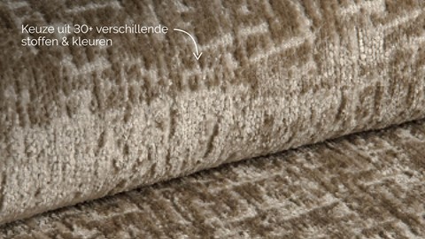 Boxspring Quartz velvet motif vlak met gestoffeerd matras, taupe