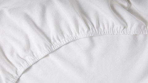 Hoeslaken Jersey Kyoto topper, wit
