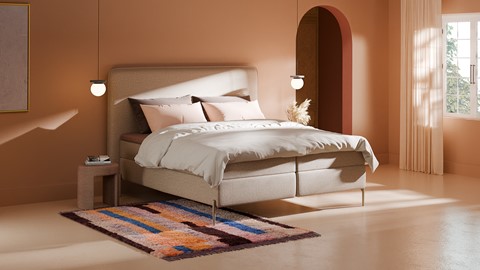 Boxspring Quartz - Linen touch, beige