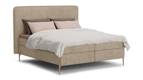 Boxspring Quartz - Velvet motif, beige