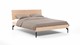 Bed Sky met hoofdbord hout en poten metaal, beuken