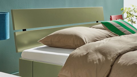 Bed Fresh met hoofdbord, rietgroen