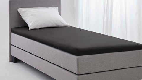 Hoeslaken topmatras Premium percale, antraciet