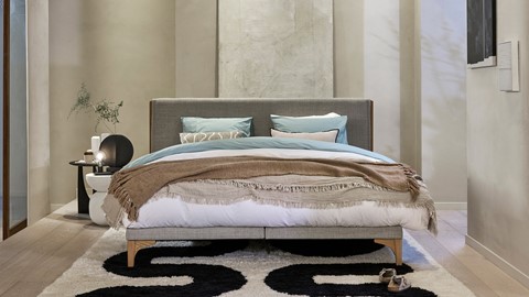 Bed Element Mind vlak met Cool Motion 6 matrassen, natural