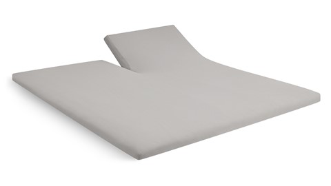 Hoeslaken Jersey splittopper, lichtgrijs