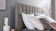 Boxspring Jade verstelbaar met gestoffeerd matras, liver