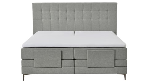 Boxspring Jade verstelbaar met gestoffeerd matras, grey