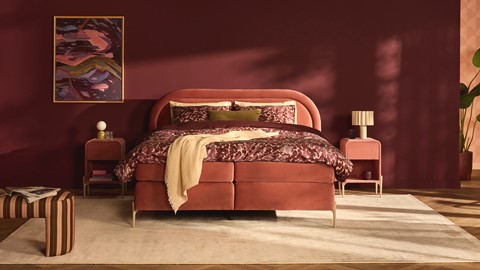 Boxspring Amber - Velvet glow, blush