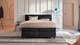 Boxspring Autentik Tunn vlak met gestoffeerd matras, black