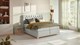 Boxspring Unik Elit vlak met gestoffeerd matras, light grey