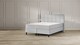 Boxspring Emma Deluxe Elegant vlak  met gestoffeerd matras en poot zwart, light grey