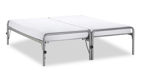 Bed & onderschuifBed Doppia, zilver