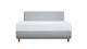 TEMPUR® Bed Arc met hoofdbord Form, vlakke schotelbodem en Pro matrassen, Stone